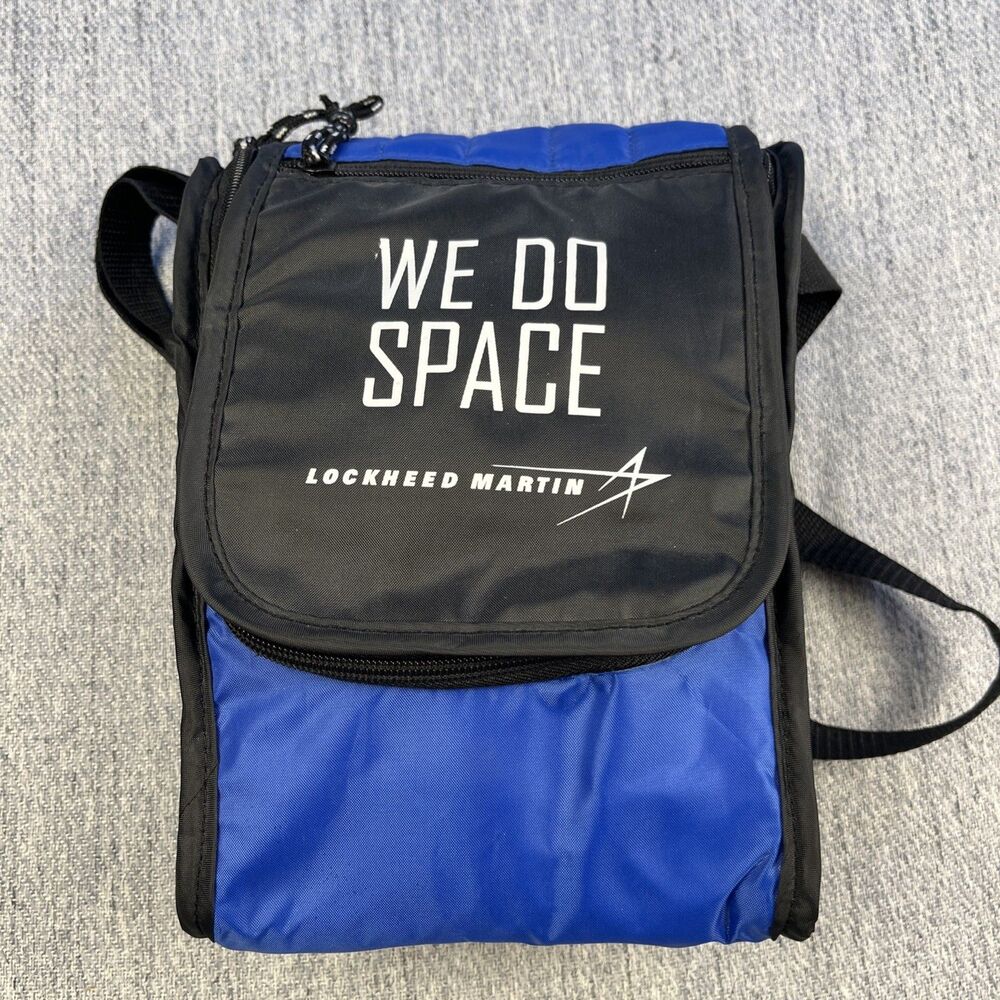 Lockheed Martin "We Do Space" Insulated Lunch Bag Cooler - Blue/Black - NEW